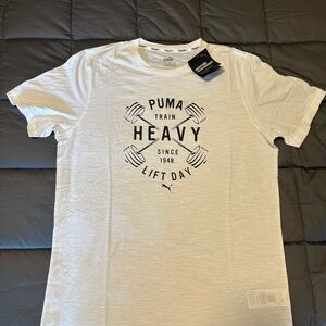 Puma Train Dry Cell Men's White Graphic T-Shirt